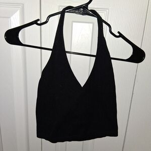 Black Halter Neck Top